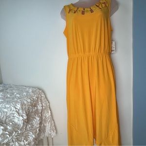 NY Collection Yellow Sun Dress Medium NWT